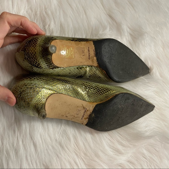 Jimmy Choo Snake-print Leather Kitten Heel - Picture 5 of 11